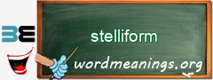 WordMeaning blackboard for stelliform